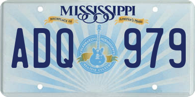 MS license plate ADQ979