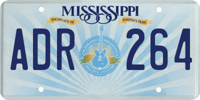 MS license plate ADR264