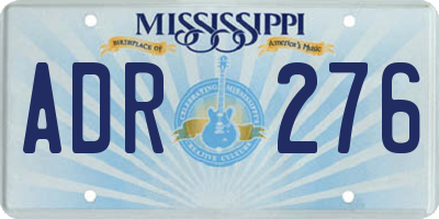 MS license plate ADR276