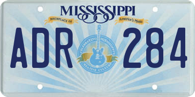 MS license plate ADR284