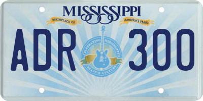 MS license plate ADR300