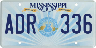 MS license plate ADR336