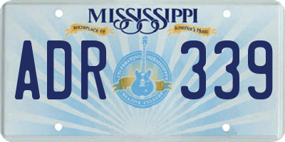 MS license plate ADR339