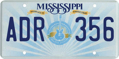 MS license plate ADR356