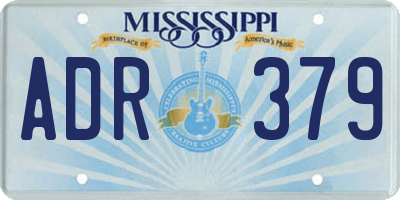 MS license plate ADR379