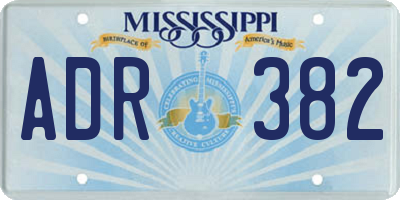 MS license plate ADR382