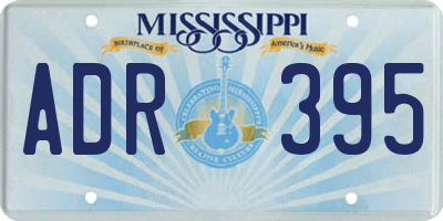 MS license plate ADR395