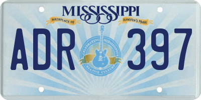 MS license plate ADR397