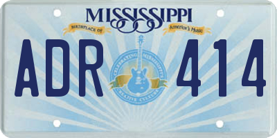 MS license plate ADR414