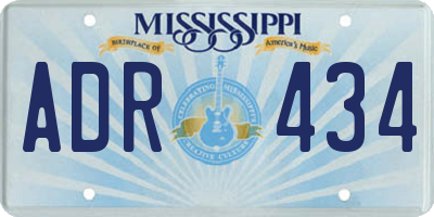 MS license plate ADR434