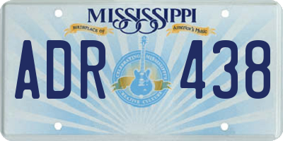 MS license plate ADR438