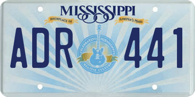 MS license plate ADR441