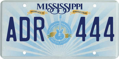 MS license plate ADR444