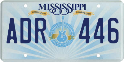 MS license plate ADR446