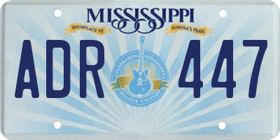 MS license plate ADR447