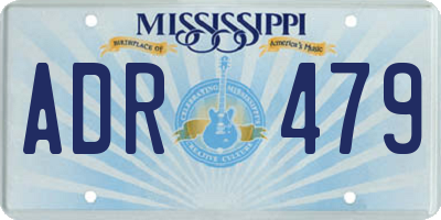 MS license plate ADR479