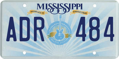 MS license plate ADR484