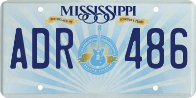 MS license plate ADR486