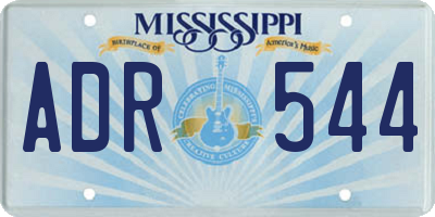 MS license plate ADR544