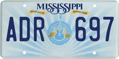 MS license plate ADR697