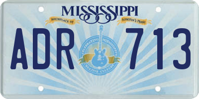 MS license plate ADR713