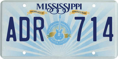 MS license plate ADR714