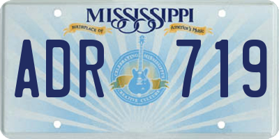 MS license plate ADR719