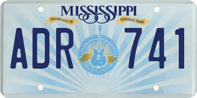 MS license plate ADR741