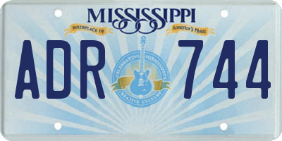 MS license plate ADR744