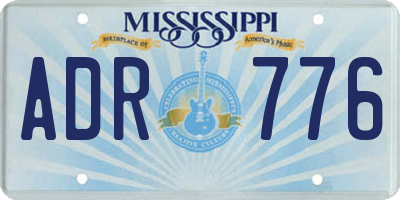 MS license plate ADR776