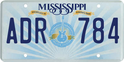 MS license plate ADR784