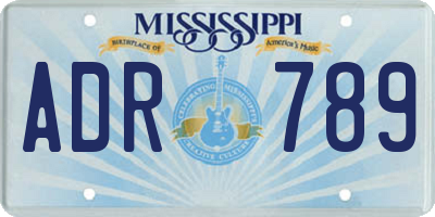 MS license plate ADR789