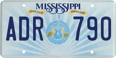MS license plate ADR790