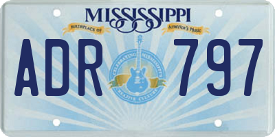 MS license plate ADR797