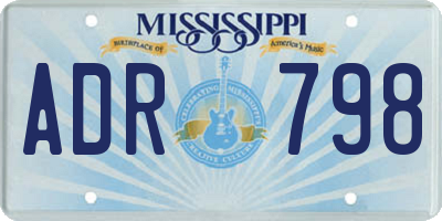 MS license plate ADR798