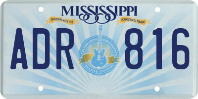 MS license plate ADR816