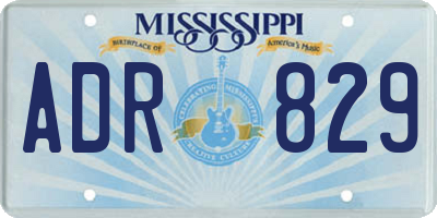 MS license plate ADR829