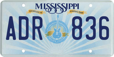 MS license plate ADR836