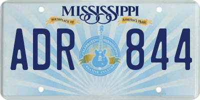MS license plate ADR844