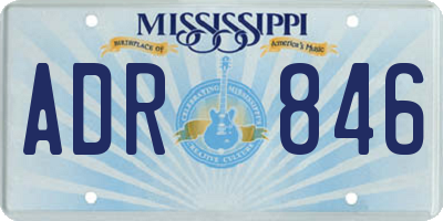 MS license plate ADR846