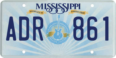 MS license plate ADR861