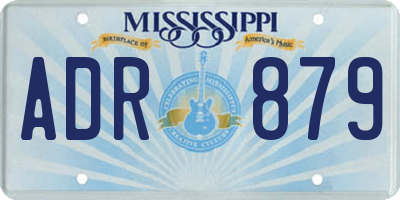 MS license plate ADR879