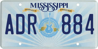 MS license plate ADR884