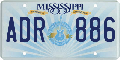 MS license plate ADR886