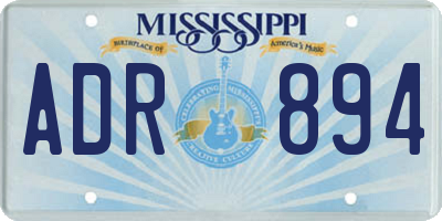 MS license plate ADR894