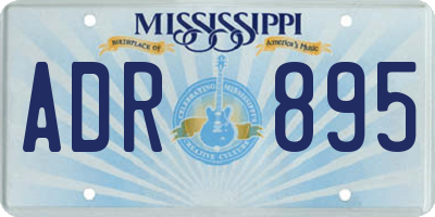 MS license plate ADR895