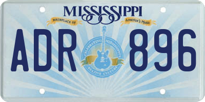MS license plate ADR896