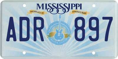 MS license plate ADR897