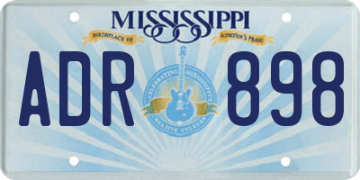 MS license plate ADR898