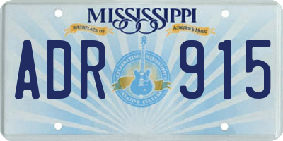 MS license plate ADR915